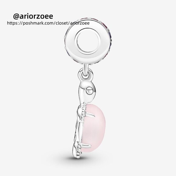 Pandora Murano Glass Pink Sea Turtle Dangle Charm - Picture 3 of 6